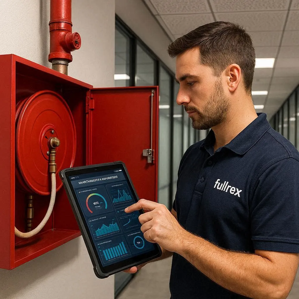Técnico realizando auditoría de seguridad